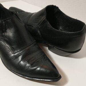 Sleek Black Leather Ankle Booties